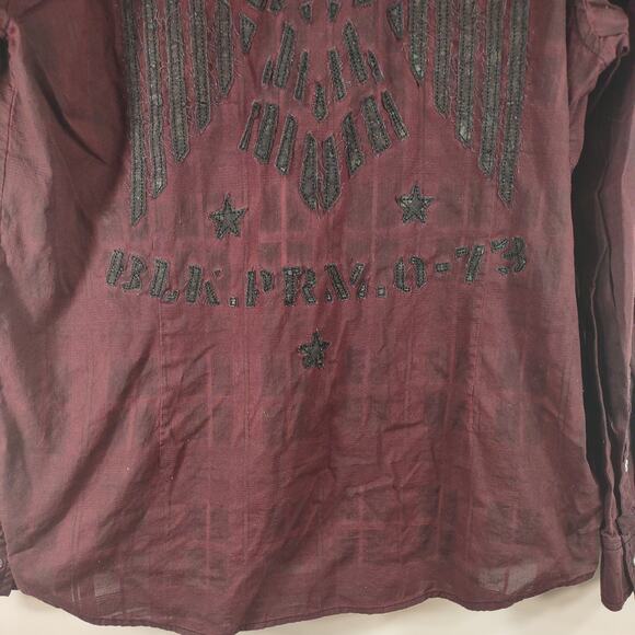 Affliction Black Premium Button Down Long Sleeve Shirt, Size 2 XL - Picture 5 of 8